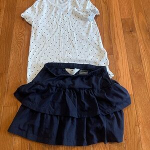 H&M Kids White and Navy Matching Set